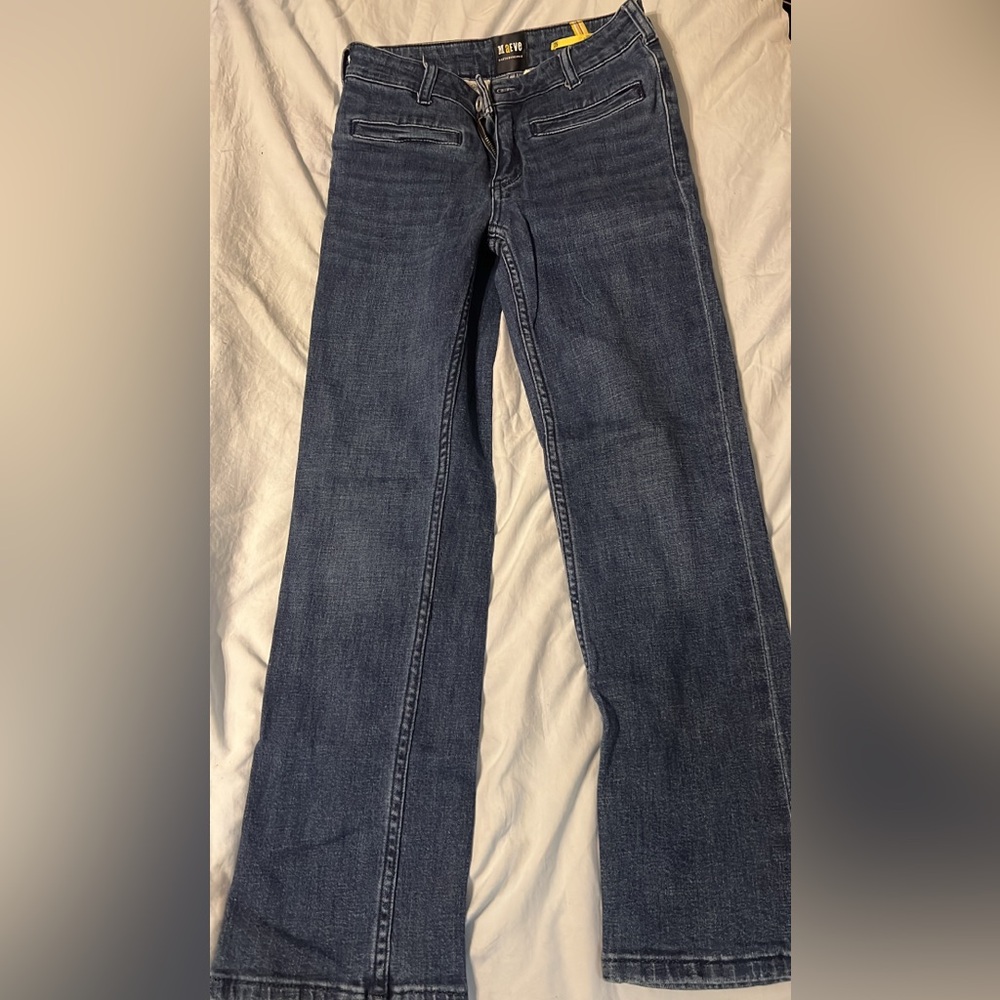 Maeve Anthropologie Straight Leg Jeans | Size 25 | Dark Wash